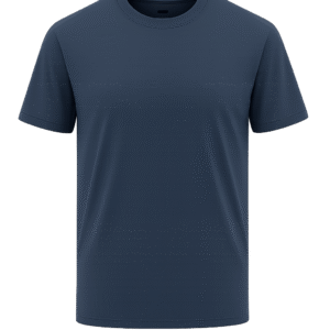 Round Neck T-Shirt Blue Front & Back Print
