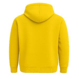 Zipper Hoodies Yellow Back Print