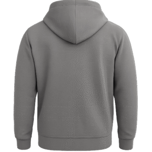 Zipper Hoodies Grey Back Print