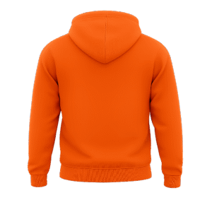 Zipper Hoodies Orange Back Print